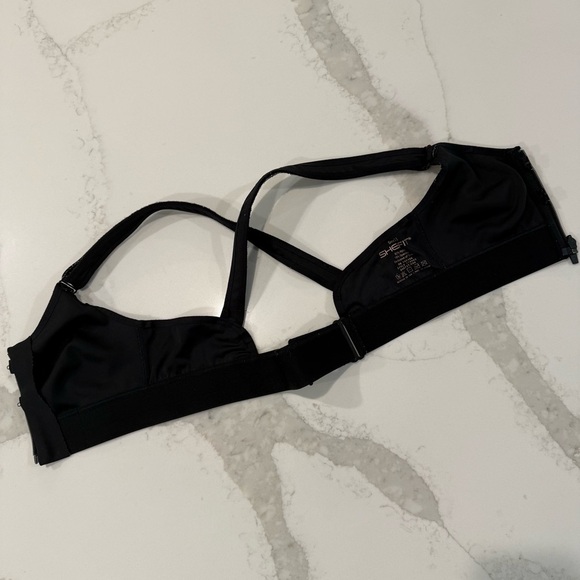 Shefit Flex FrontZip SportsBra Womens Small Black/Silver Marble Print Adjustable - Picture 5 of 7